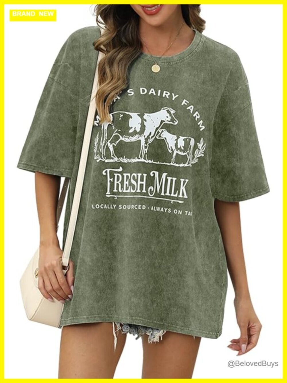 Nursing Friendly Maternity T-Shirt with Side Zipper, Cotton Oversized Tee